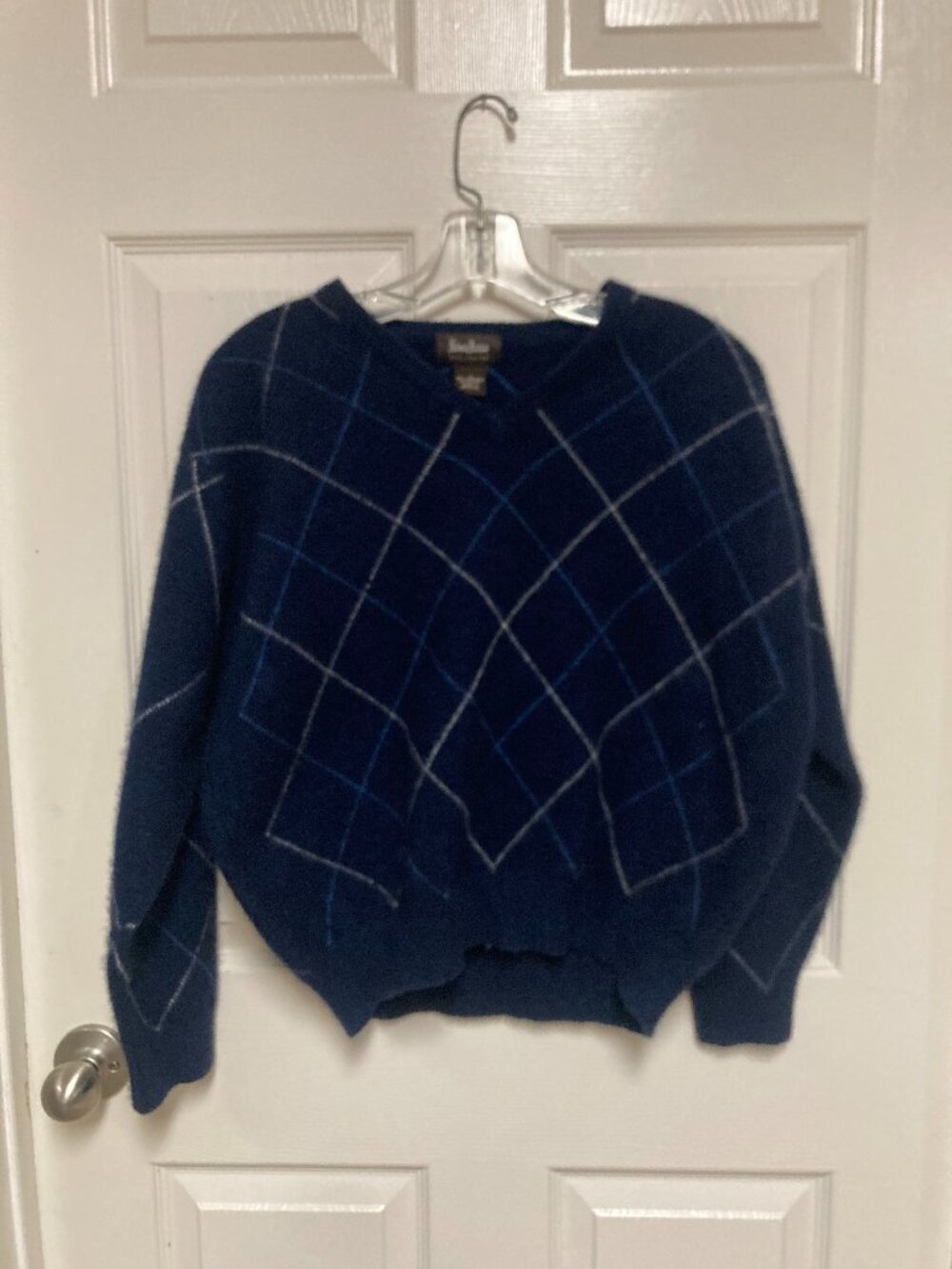 Neiman Marcus Exclusive cashmere/cotton sweater blue size Large Men's